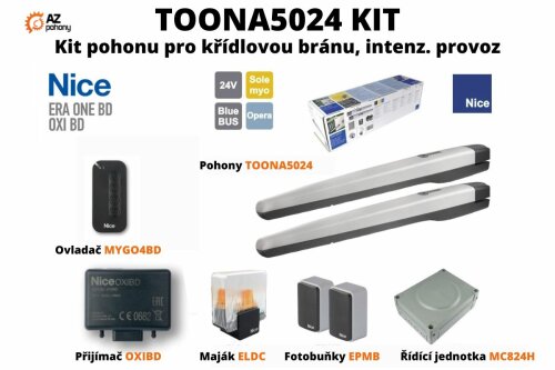 TOONA5024 KIT - kit pohonu pro křídlovou bránu, intenz. provoz